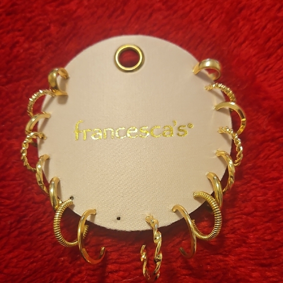 Francesca's Collections Gold Earring Set - Picture 1 of 2